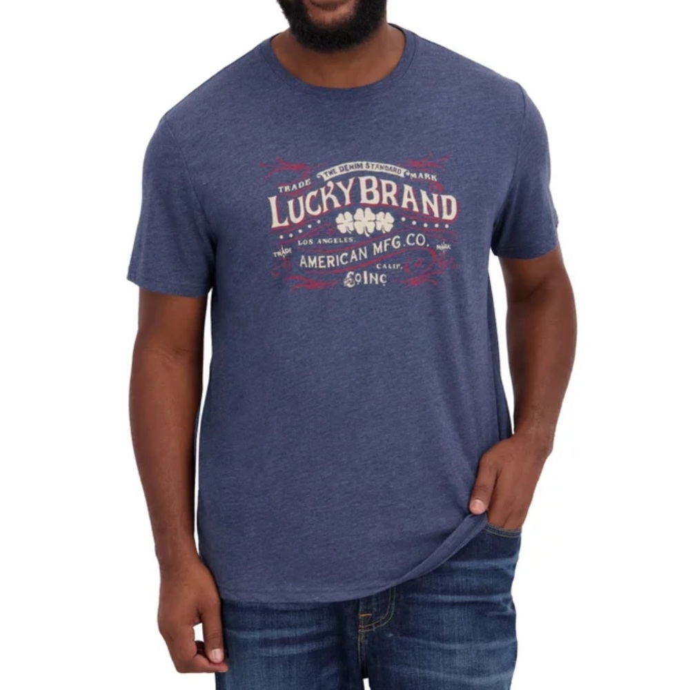 Lucky Men's Graphic Tee Blue NWT